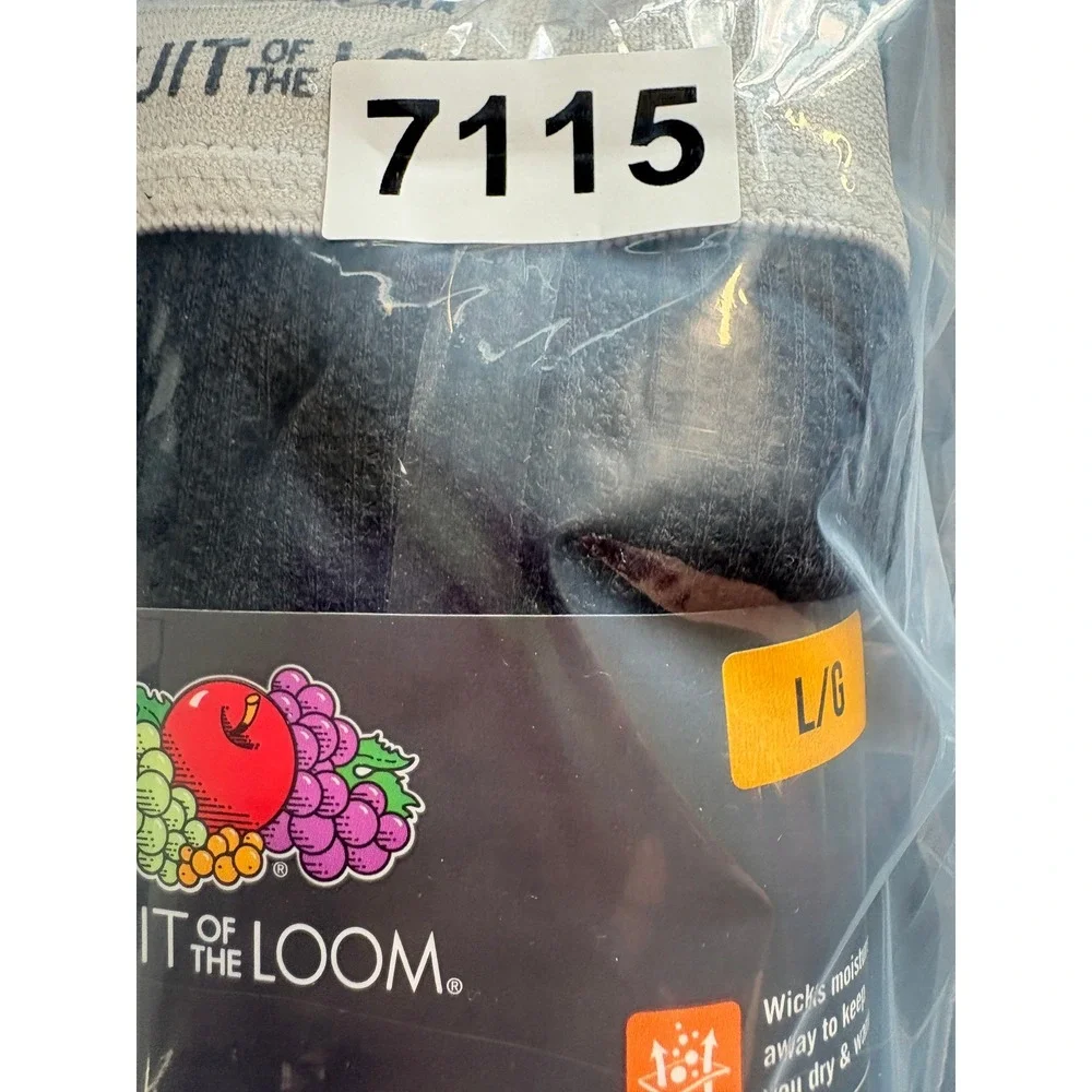 Fruit of the Loom 2 Pack Thermal Pants Men's Large Black Waffle Knit Underwear